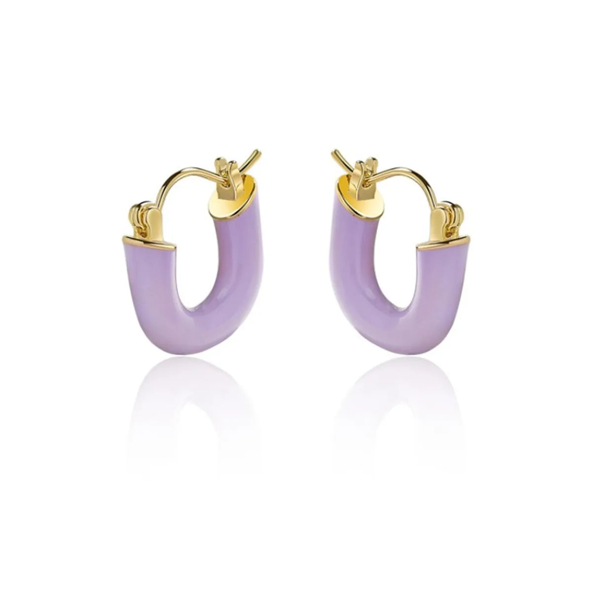 Retro Korean Style U Shape Alloy Enamel Women's Earrings