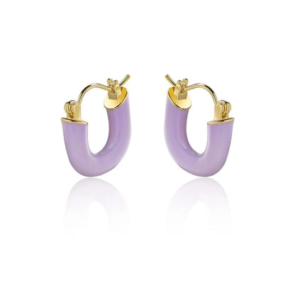 Retro Korean Style U Shape Alloy Enamel Women's Earrings