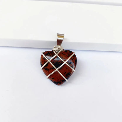 Retro Lady Heart Shape Crystal Agate Knitting Charms