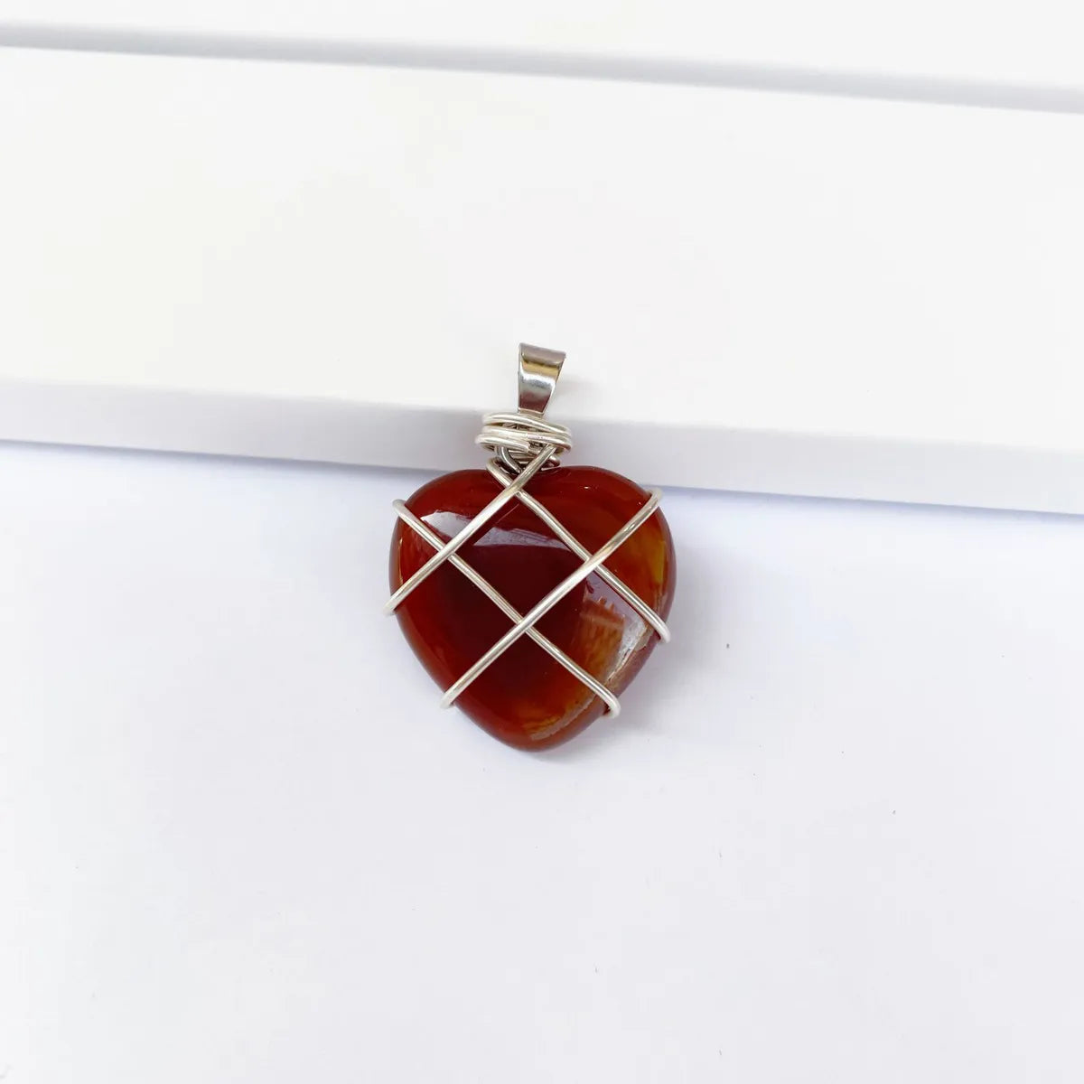 Retro Lady Heart Shape Crystal Agate Knitting Charms