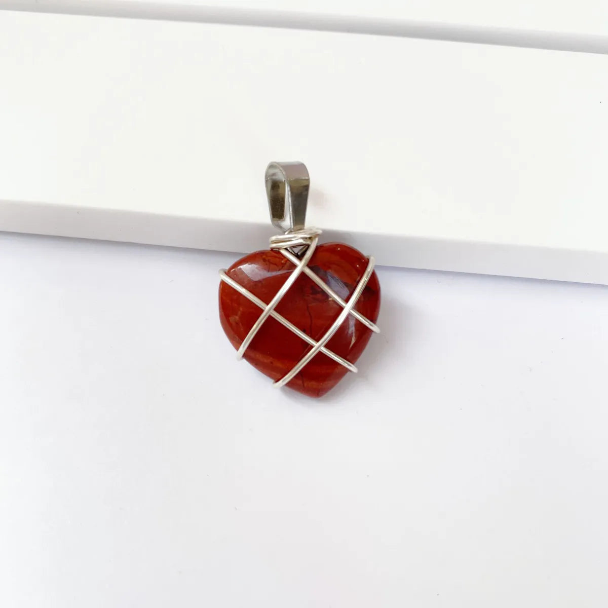 Retro Lady Heart Shape Crystal Agate Knitting Charms