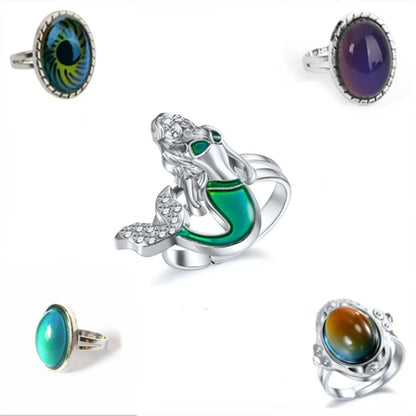 Retro Lady Oval Eye Alloy Inlay Artificial Gemstones Women's Open Ring