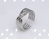 Retro Leaf Heart Shape Snake Titanium Steel Polishing Plating Hollow Out Open Ring 1 Piece