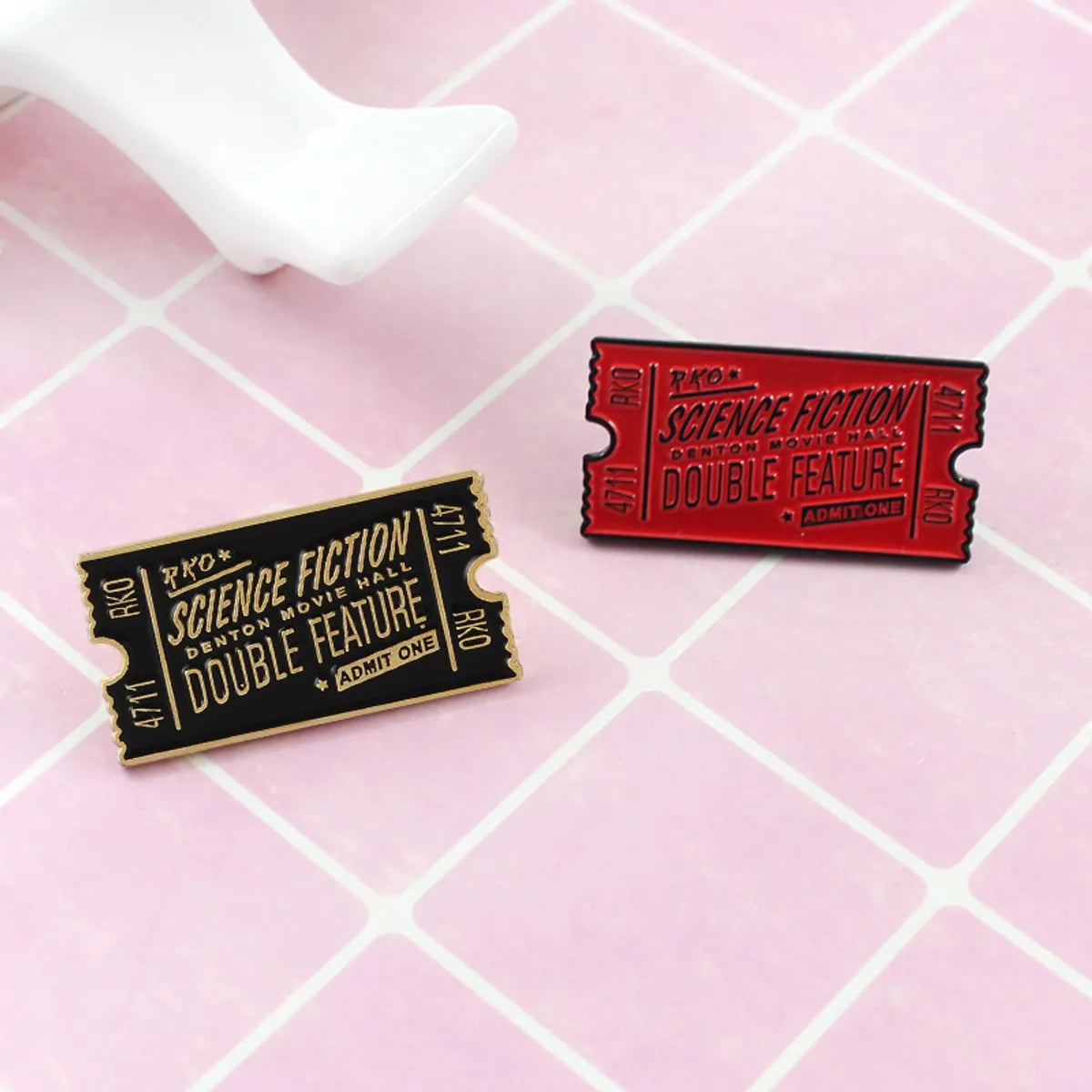 Retro Letter Alloy Enamel Unisex Brooches