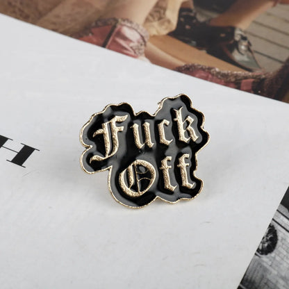 Retro Letter Alloy Plating Unisex Brooches