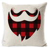 Retro Letter Deer Polyester Pillow Cases