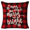 Retro Letter Deer Polyester Pillow Cases