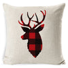 Retro Letter Deer Polyester Pillow Cases