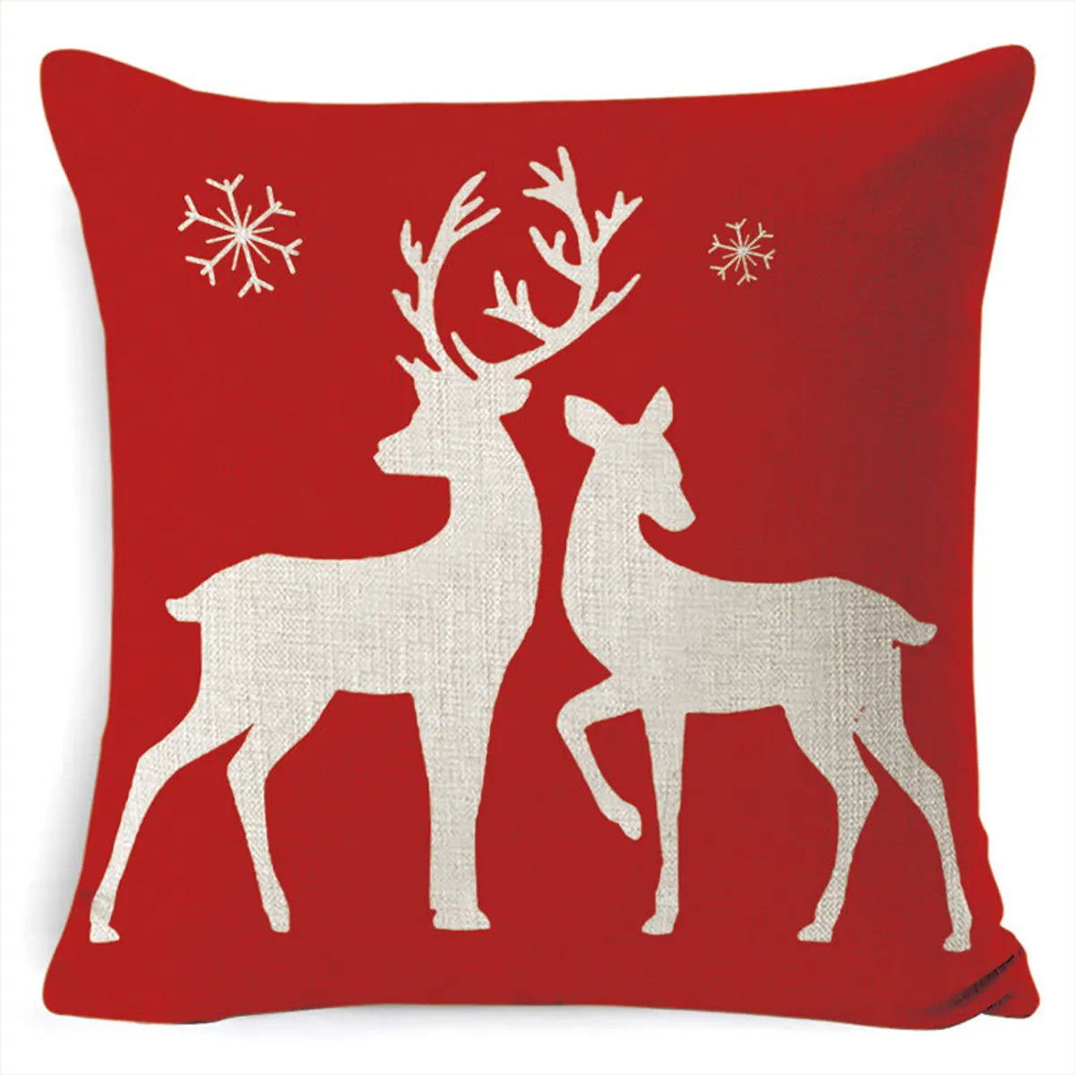 Retro Letter Deer Polyester Pillow Cases