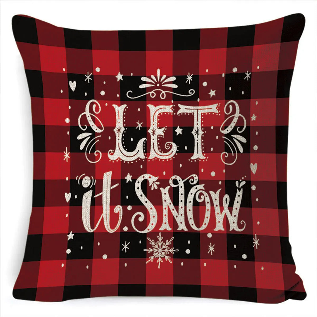 Retro Letter Deer Polyester Pillow Cases