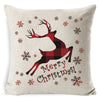 Retro Letter Deer Polyester Pillow Cases