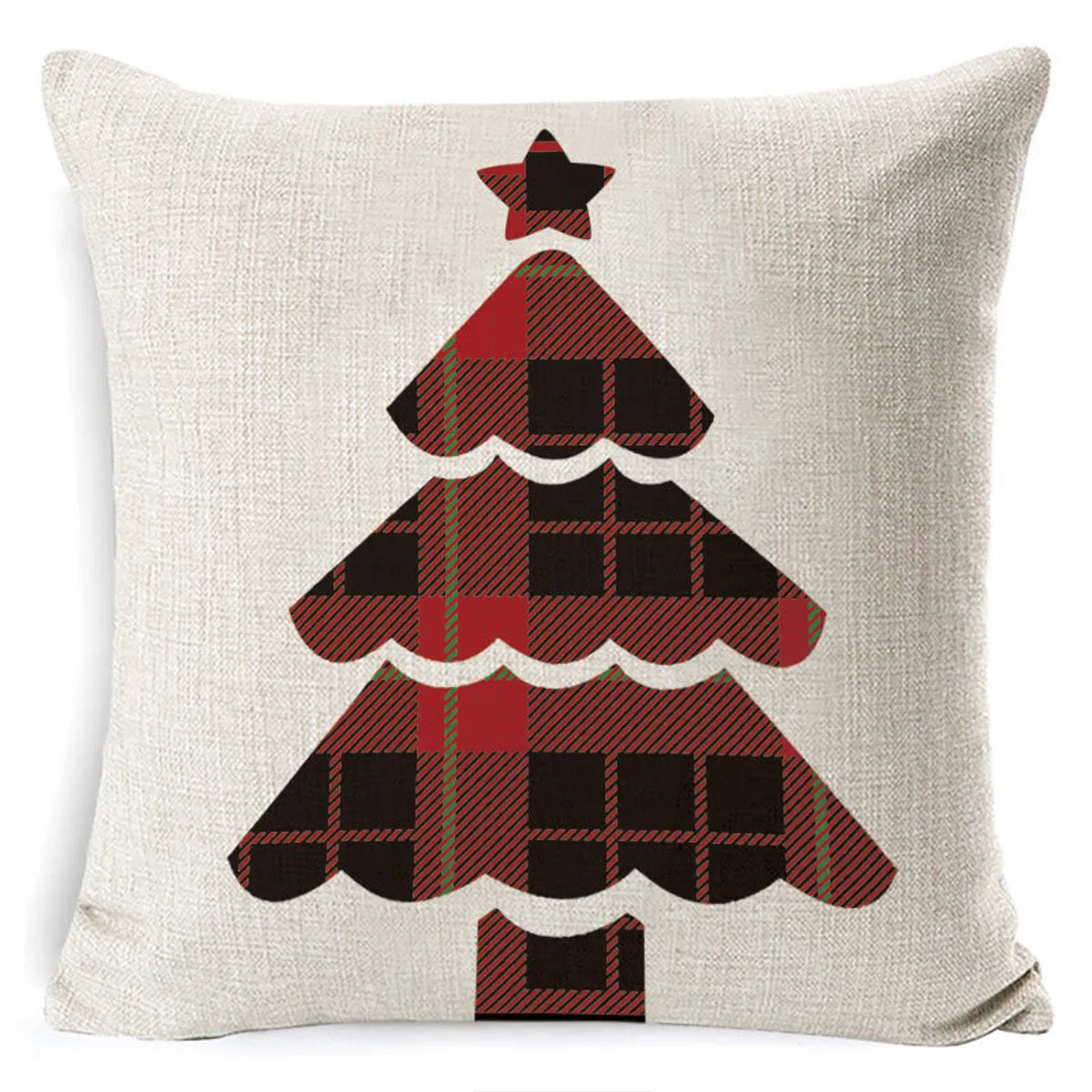 Retro Letter Deer Polyester Pillow Cases