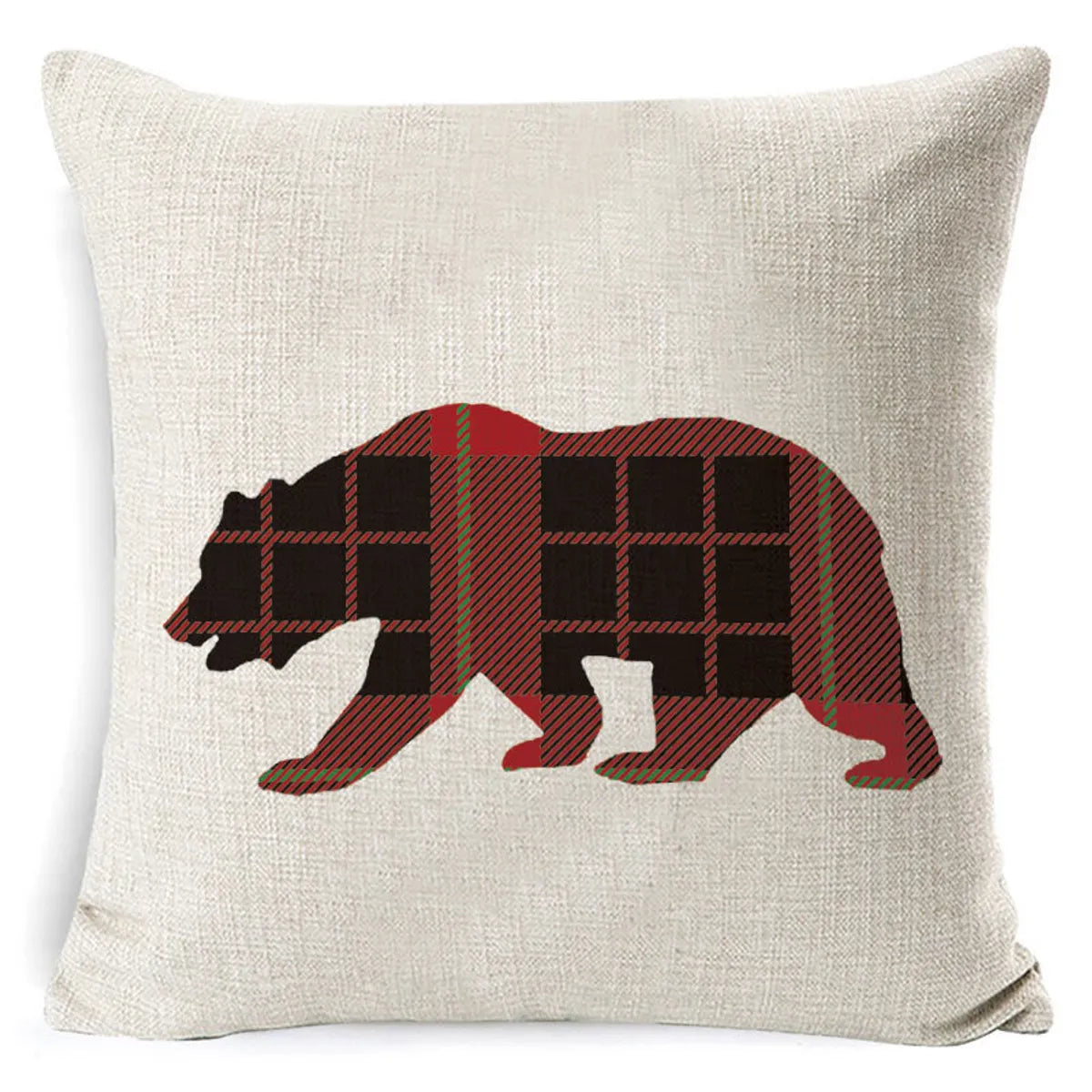 Retro Letter Deer Polyester Pillow Cases