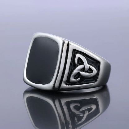 Retro Letter 304 Stainless Steel Men'S Rings