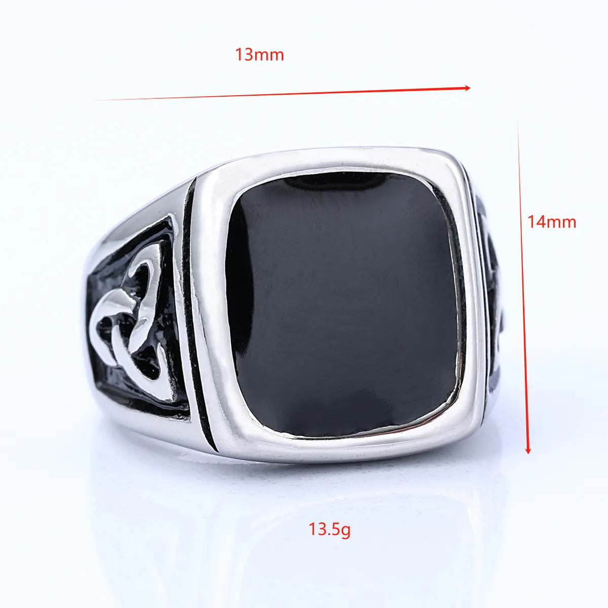 Retro Letter 304 Stainless Steel Men'S Rings