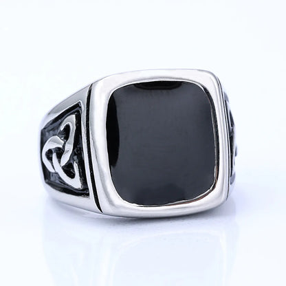 Retro Letter 304 Stainless Steel Men'S Rings