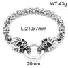 Retro Lion Skull Dragon Stainless Steel Men'S Bracelets