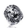 Retro Lion Titanium Steel Polishing None None Men'S Rings