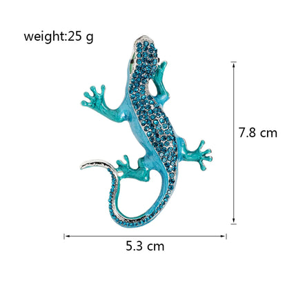 Retro Lizard Alloy Inlay Rhinestones Unisex Brooches