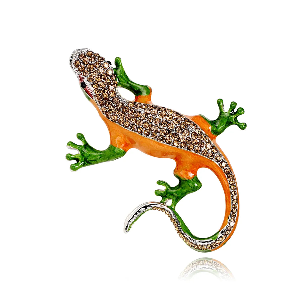 Retro Lizard Alloy Inlay Rhinestones Unisex Brooches