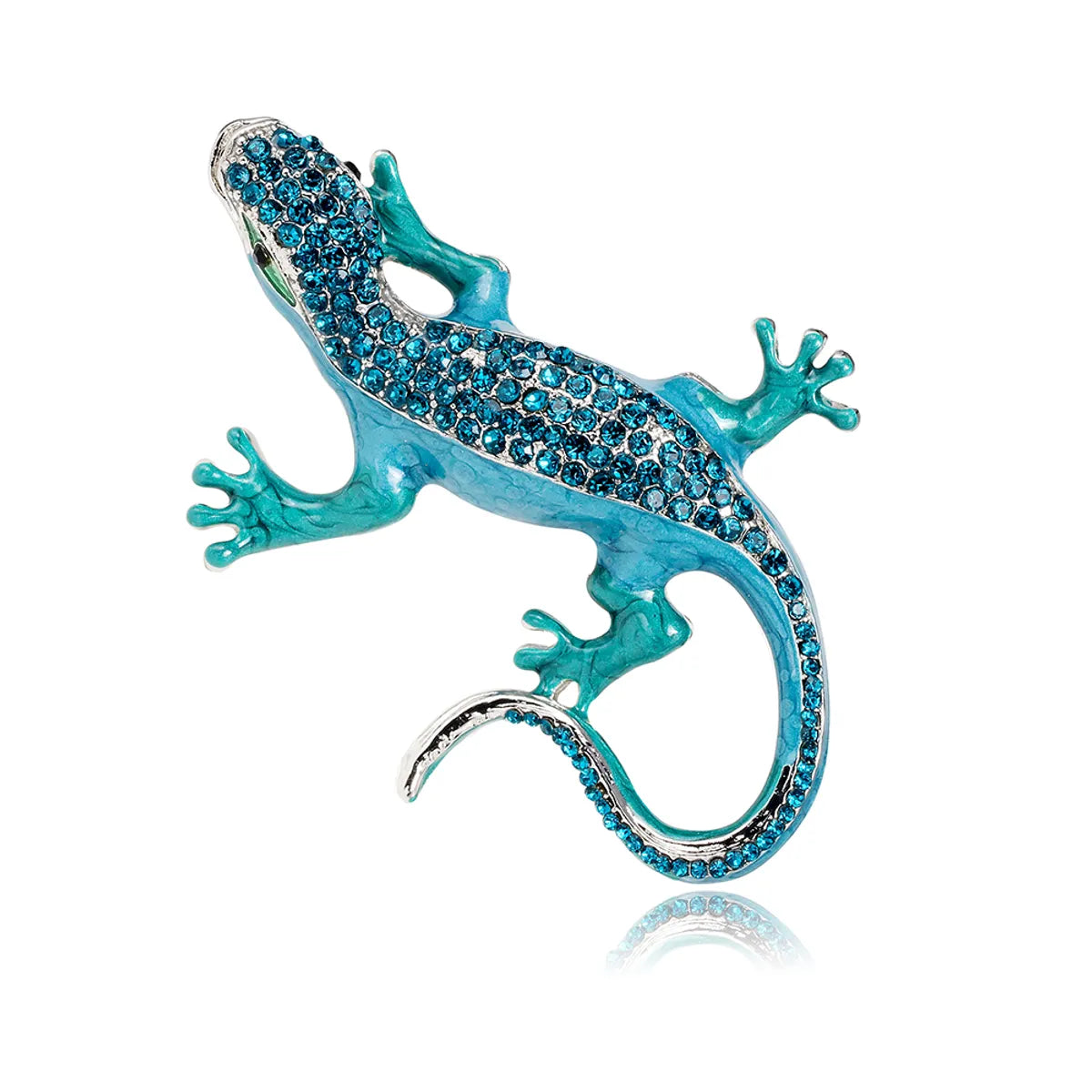 Retro Lizard Alloy Inlay Rhinestones Unisex Brooches