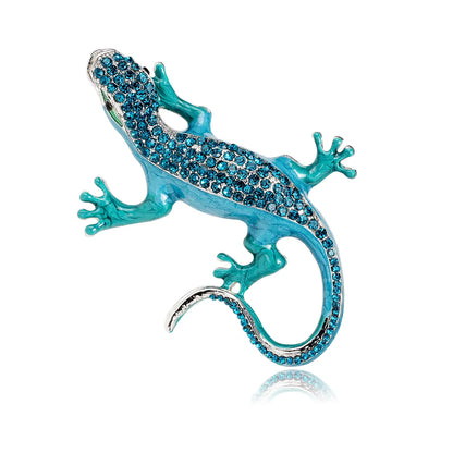 Retro Lizard Alloy Inlay Rhinestones Unisex Brooches