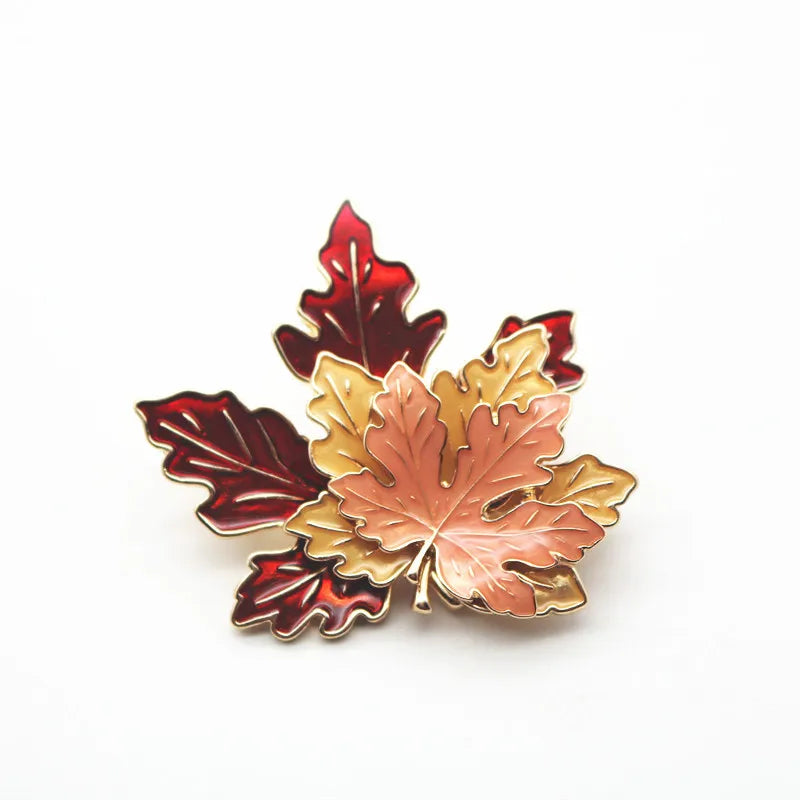 Retro Maple Leaf Alloy Plating Women'S Brooches