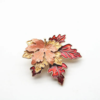 Retro Maple Leaf Alloy Plating Women'S Brooches