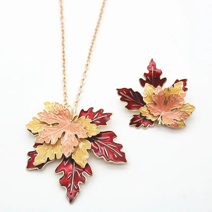 Retro Maple Leaf Alloy Plating Women'S Brooches