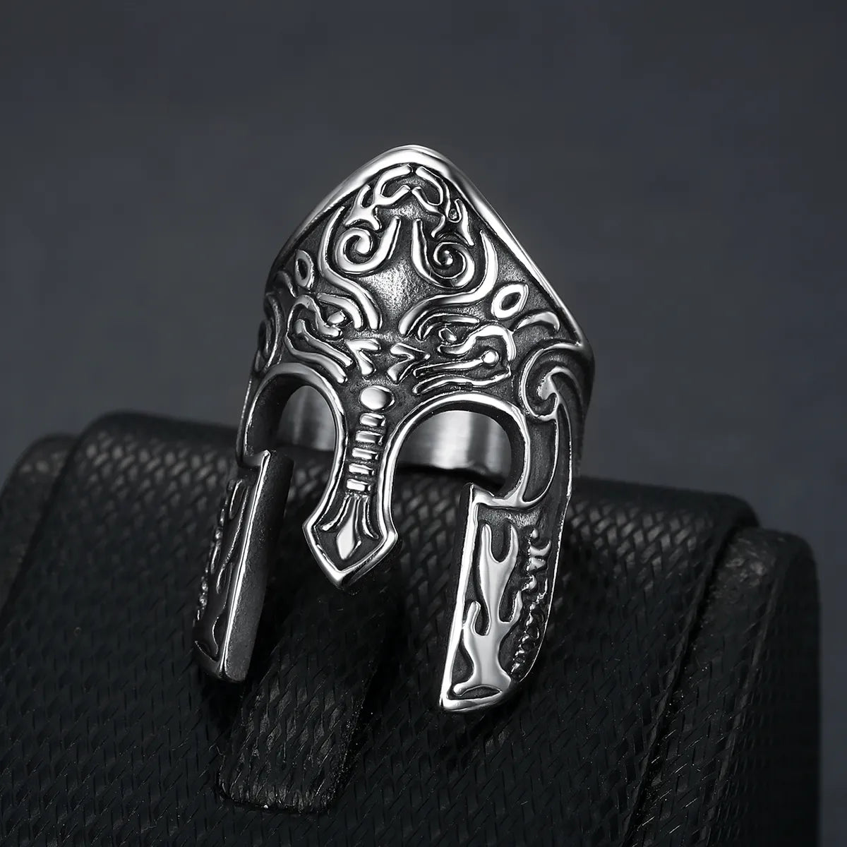 Retro Mask 304 Stainless Steel Unisex Rings