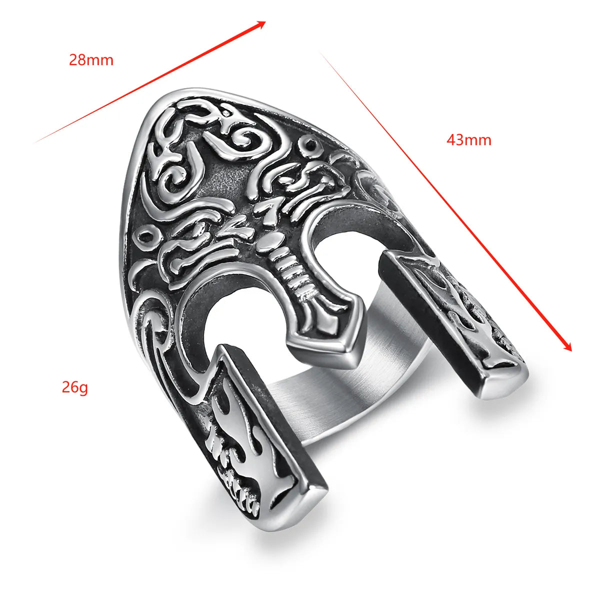 Retro Mask 304 Stainless Steel Unisex Rings