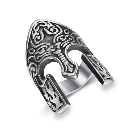 Retro Mask 304 Stainless Steel Unisex Rings