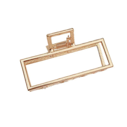 Retro Metal Medium Large Square Grab Clip Hair Clip Top Clip Korea Simple Cheap Hair Clip Wholesale