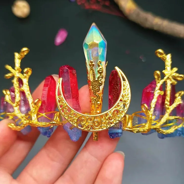 Retro Moon Crown Alloy Crown