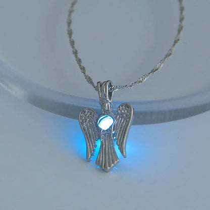 Retro Moon Flower Alloy Luminous Women'S Men'S Necklace 1 Piece