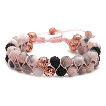 Retro Multicolor Natural Stone Beaded Bracelets