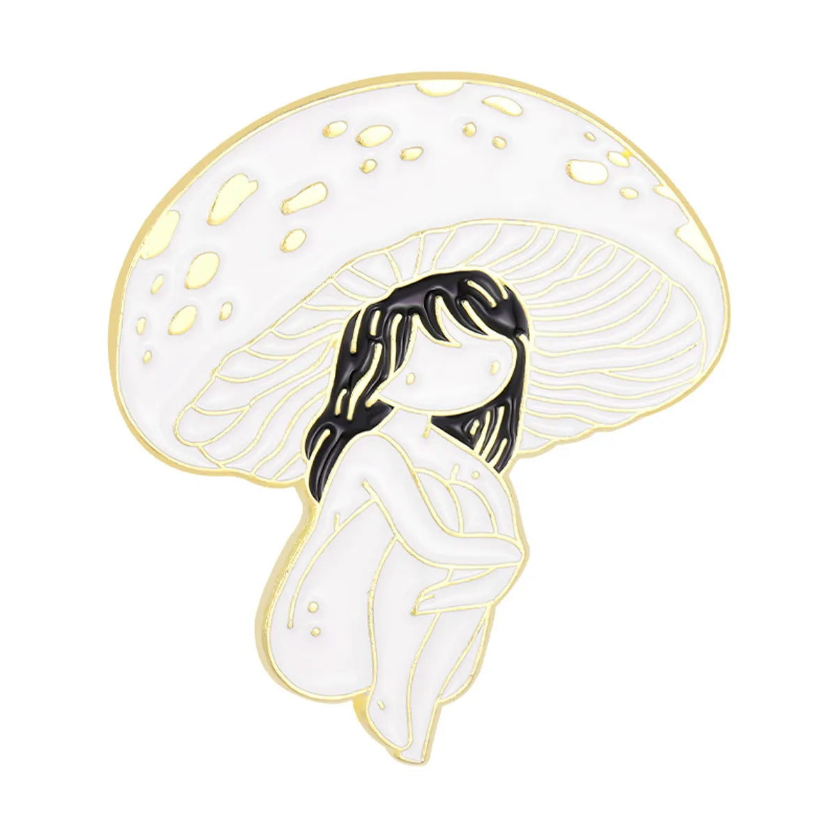 Retro Mushroom Alloy Enamel Women'S Brooches