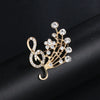 Retro Notes Alloy Inlay Rhinestones Women'S Brooches