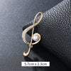 Retro Notes Alloy Inlay Rhinestones Women'S Brooches