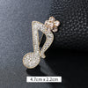 Retro Notes Alloy Inlay Rhinestones Women'S Brooches