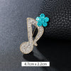 Retro Notes Alloy Inlay Rhinestones Women'S Brooches