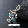 Retro Notes Alloy Inlay Rhinestones Women'S Brooches