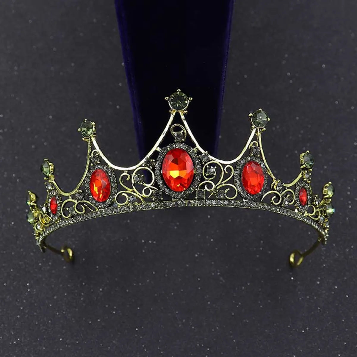 Retro Oval Alloy Inlay Rhinestones Crown