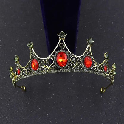 Retro Oval Alloy Inlay Rhinestones Crown