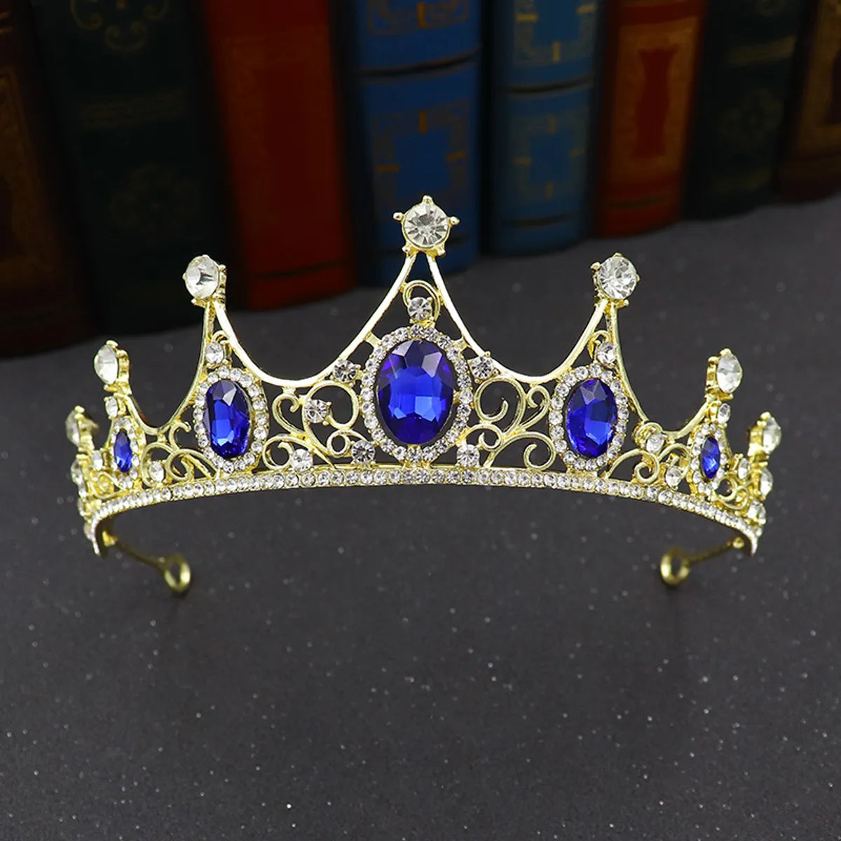 Retro Oval Alloy Inlay Rhinestones Crown