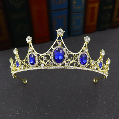 Retro Oval Alloy Inlay Rhinestones Crown