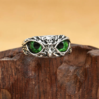 Retro Owl Alloy Plating Unisex Rings 1 Piece