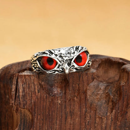 Retro Owl Alloy Plating Unisex Rings 1 Piece