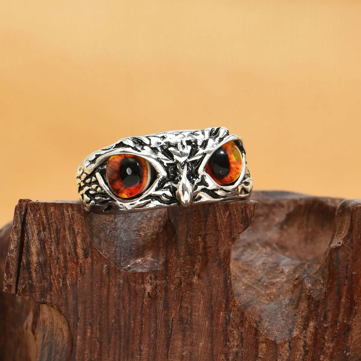 Retro Owl Alloy Plating Unisex Rings 1 Piece