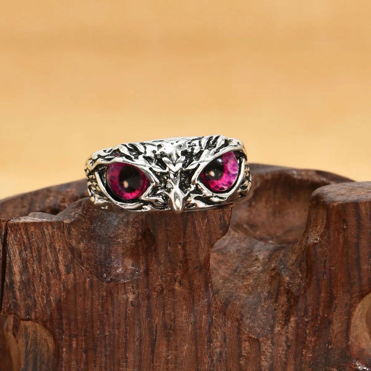 Retro Owl Alloy Plating Unisex Rings 1 Piece